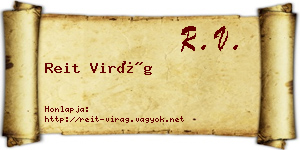 Reit Virág névjegykártya